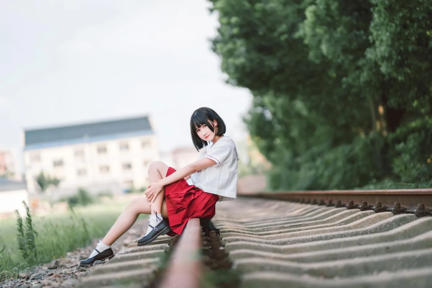 NO.14 夕阳下的JK红裙 [11P]插图9